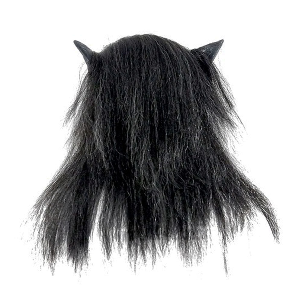 Máscara Negro Lobo Ghoulish - Disfraz de Látex, Kanekalon para Halloween y Día de Muertos