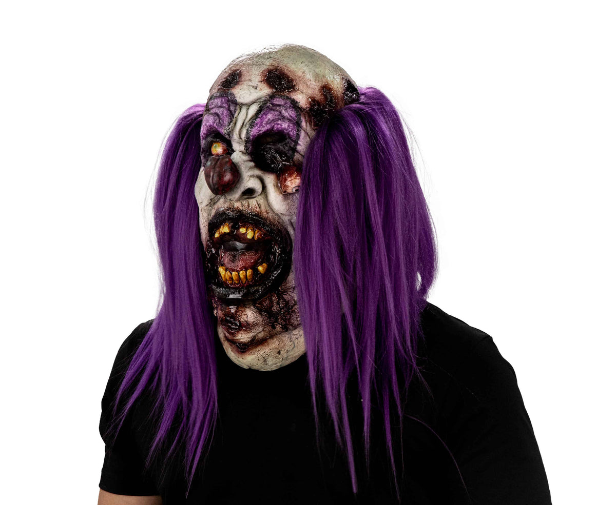 Máscara Charly Glotón Zombi Ghoulish - Disfraz de Látex, Kanekalon para Halloween y Día de Muertos