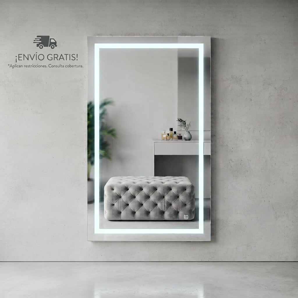 Espejo de Cuerpo Completo con Luz LED 180x80 cm | Espejo Rectangular Tactil