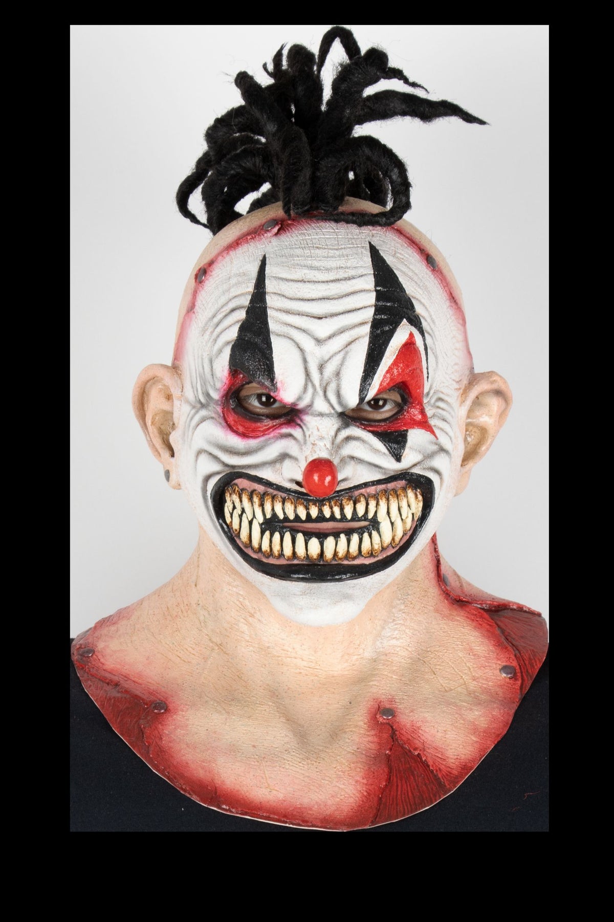 Máscara Matar Payasos Punk Ghoulish - Disfraz de Latex, Kanekalon Afro para Halloween y Día de Muertos