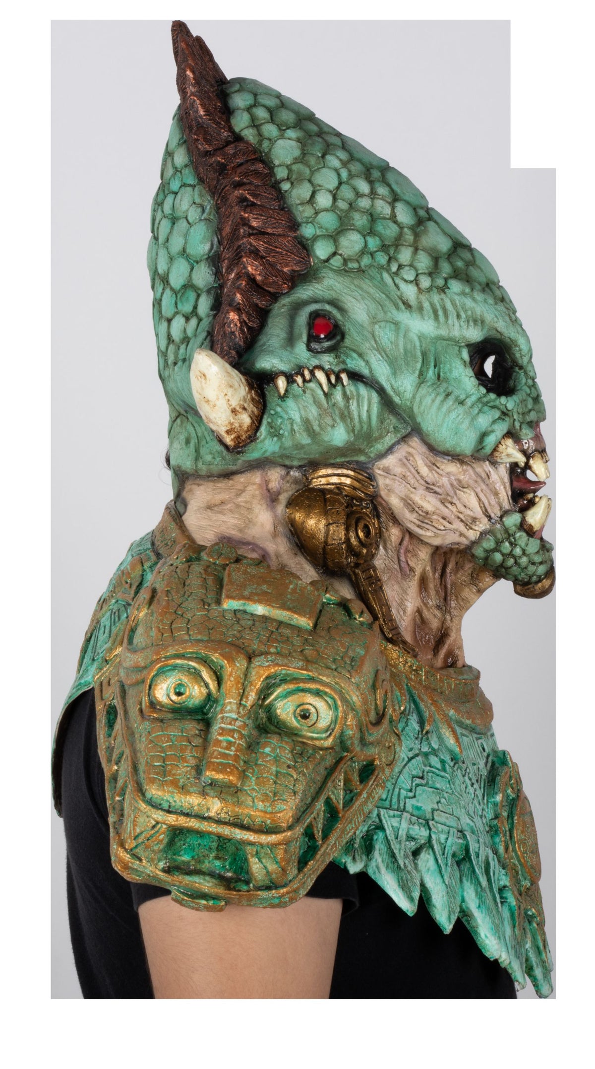 Máscara Quetzalcóatl Disfraz Kit Ghoulish - Disfraz de Látex para Halloween y Día de Muertos