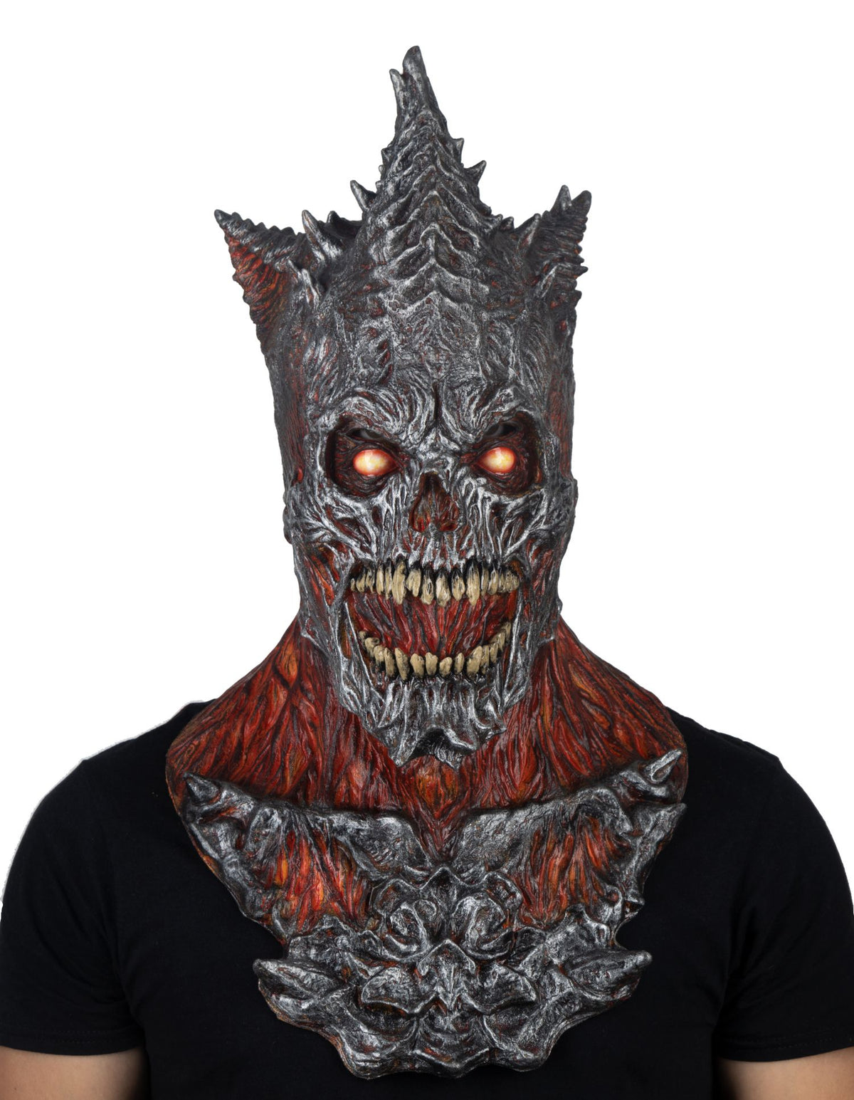 Máscara Rey Segador FUEGO Ghoulish - Disfraz de Látex para Halloween y Día de Muertos