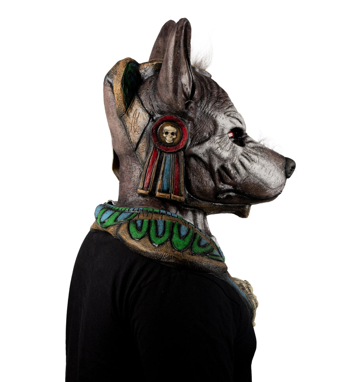 Máscara Xolotl Ghoulish - Disfraz de Látex para Halloween y Día de Muertos
