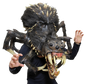 Máscara Mammoth Chomping Spider Ghoulish - Disfraz de Látex, Kanekalon, Resorte de metal para Halloween y Día de Muertos