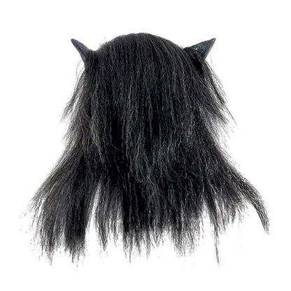 Máscara Negro Lobo Ghoulish - Disfraz de Látex, Kanekalon para Halloween y Día de Muertos