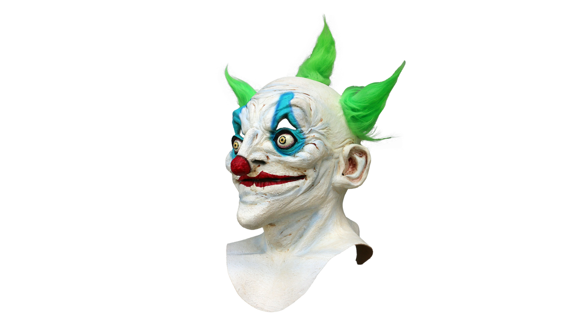 Máscara Viejo Payaso Ghoulish - Disfraz de Látex, Peluche para Halloween y Día de Muertos