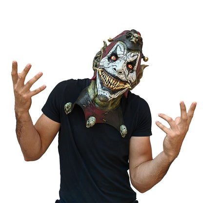 Máscara Jesterblin Ghoulish - Disfraz de Látex para Halloween y Día de Muertos
