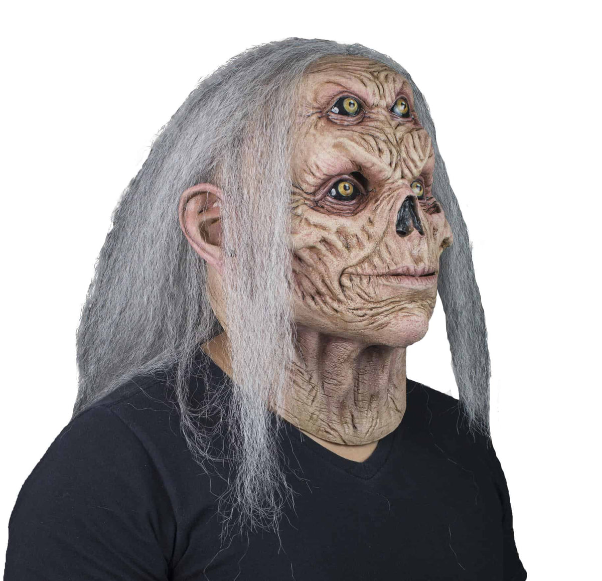 Máscara Malvado Bruja Ojos Ghoulish - Disfraz de Látex, Kanekalon para Halloween y Día de Muertos