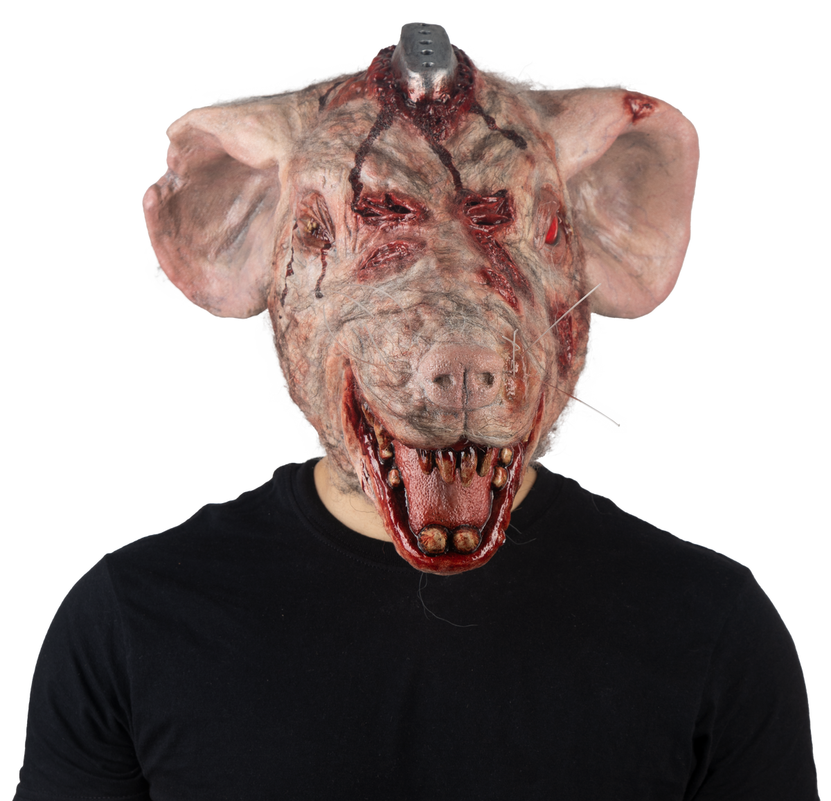 Máscara RT.T 418 Laboratorio Rata Ghoulish - Disfraz de Látex, Pelox, Hilo Cañamo para Halloween y Día de Muertos