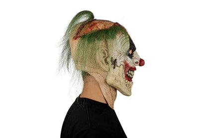 Máscara Agrietado Payaso Ghoulish - Disfraz de Látex, Kanekalon para Halloween y Día de Muertos