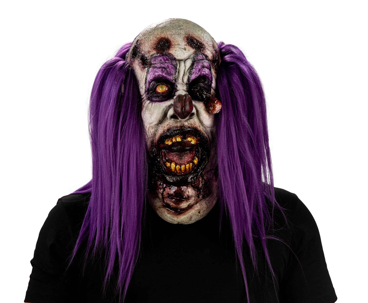 Máscara Charly Glotón Zombi Ghoulish - Disfraz de Látex, Kanekalon para Halloween y Día de Muertos