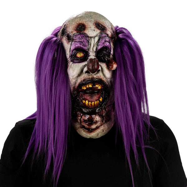 Máscara Charly Glotón Zombi Ghoulish - Disfraz de Látex, Kanekalon para Halloween y Día de Muertos