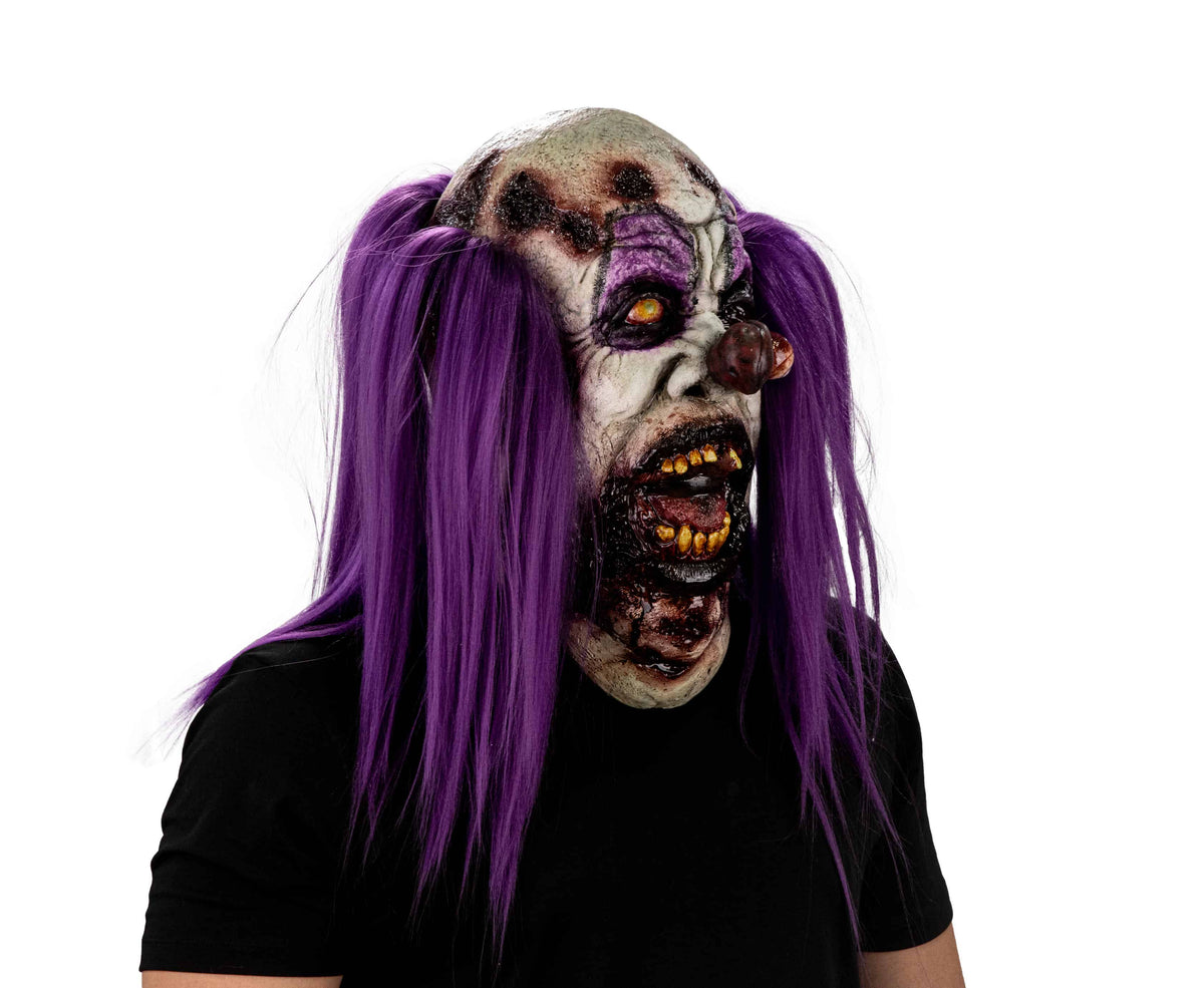 Máscara Charly Glotón Zombi Ghoulish - Disfraz de Látex, Kanekalon para Halloween y Día de Muertos