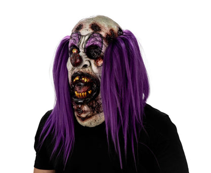 Máscara Charly Glotón Zombi Ghoulish - Disfraz de Látex, Kanekalon para Halloween y Día de Muertos