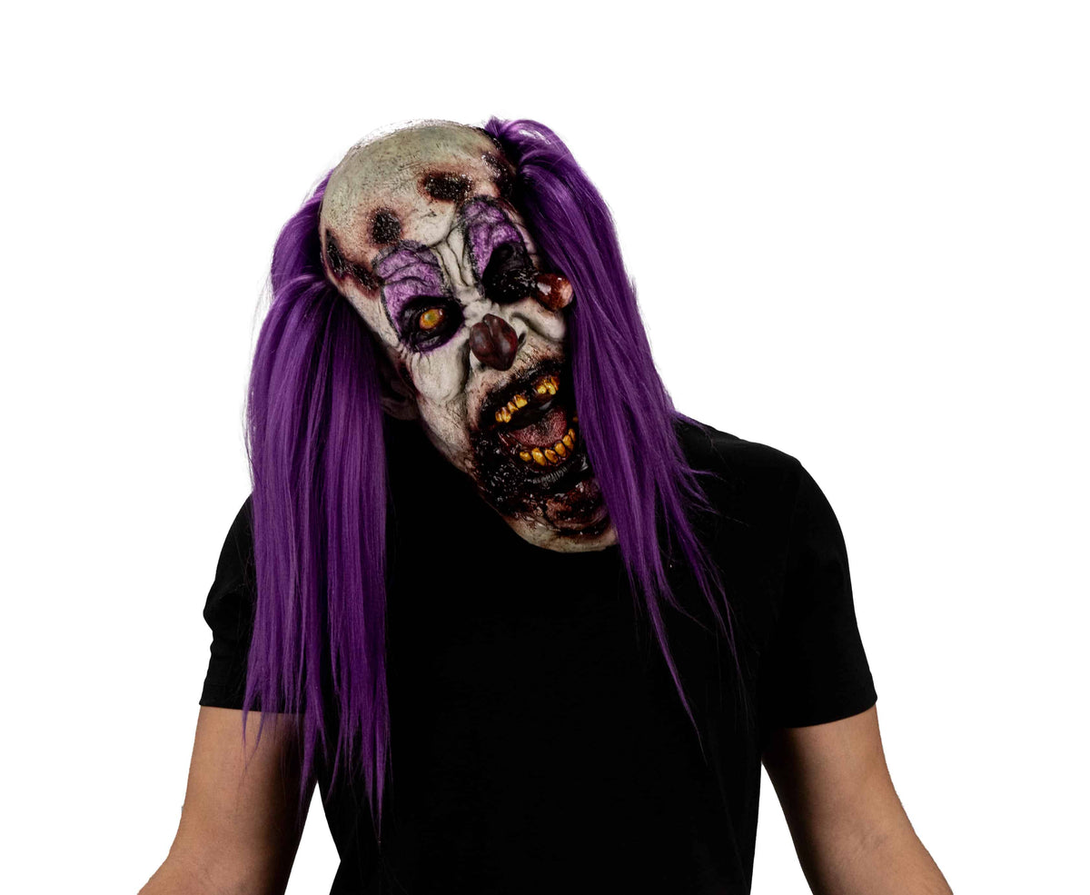 Máscara Charly Glotón Zombi Ghoulish - Disfraz de Látex, Kanekalon para Halloween y Día de Muertos