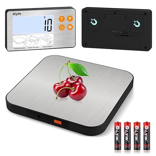 Báscula Digital de Alimentos 15 KG, Pantalla LCD Dividida - Báscula de Cocina Precisa, 7 Unidades, Función de Tara, Bascula Digital Cocina, Báscula Gramera, con Baterías