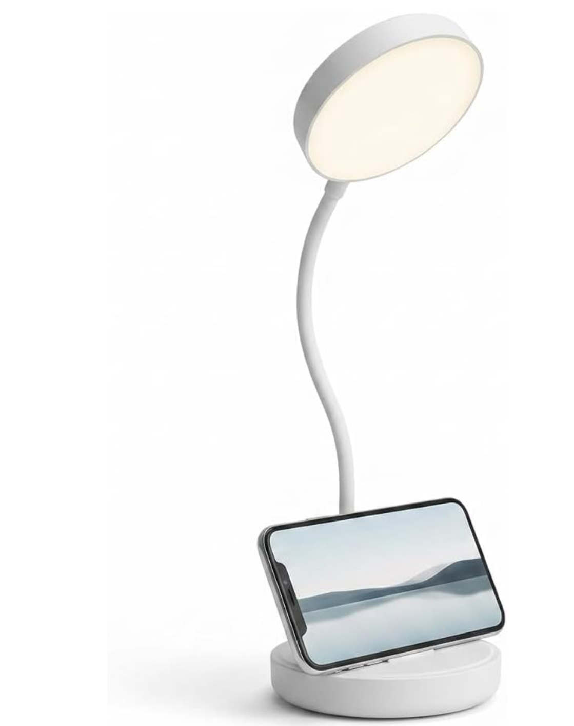 Lampara de Escritorio LED, Lámpara de Oficina Mesa, 360° Ajustable, Luz de Lectura Recargable, 3 Modos de Iluminación, Atenuación Táctil, Protección Ocular, para Trabajar, Estudiar, Leer, Escribir