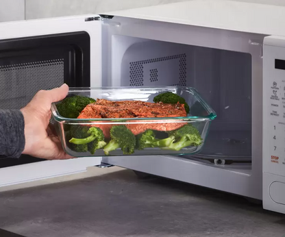 Recipientes de almacenamiento de alimentos de vidrio de 18 piezas, recipiente de vidrio para preparación de comidas previas, con tapa de sellado, adecuado para su uso en hornos microondas. Organizador para Refrigerador