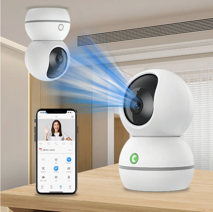 360° Cámara De Seguridad Con Llamada De Voz Bidireccional Ptz Inalámbrica Para Interiores