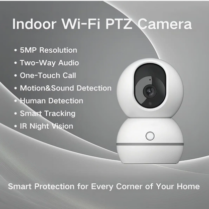360° Cámara De Seguridad Con Llamada De Voz Bidireccional Ptz Inalámbrica Para Interiores