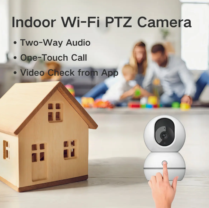 360° Cámara De Seguridad Con Llamada De Voz Bidireccional Ptz Inalámbrica Para Interiores