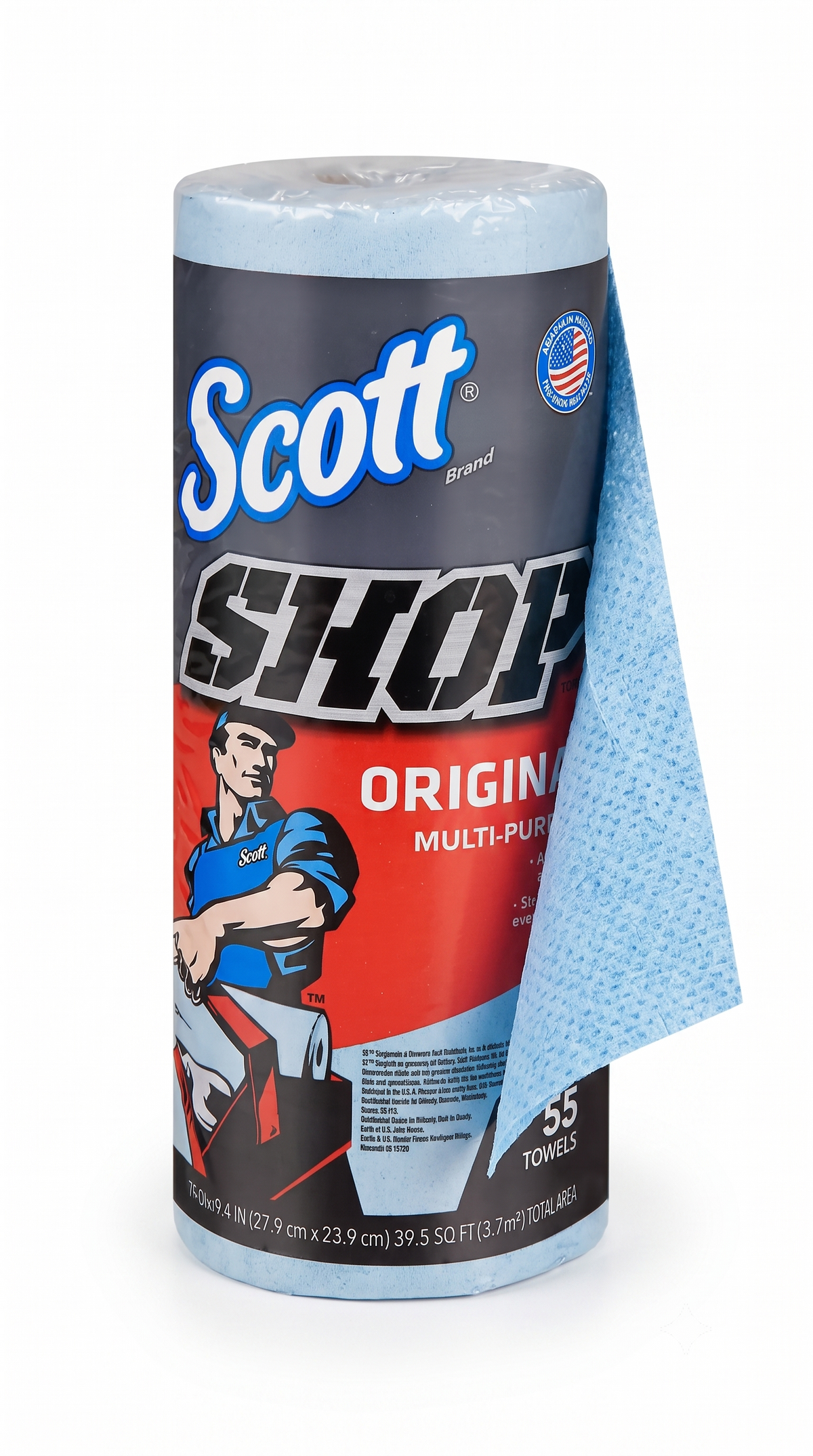 3 Rollos de Toallas Scott desechables multiusos, 165 Piezas para limpiar cualquier superficie sucia