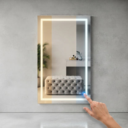 Espejo de Cuerpo Completo con Luz LED 180x80 cm | Espejo Rectangular Tactil