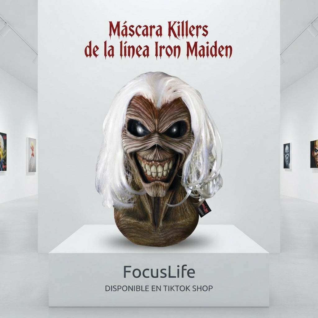 Máscara De Látex Eddie Killers Iron Maiden Licenciada Para Disfraz Y Halloween
