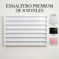 Esmaltero Organizador de Pared para Uñas 120x80 cm | Anaquel Flotante para Esmaltes de 8 Niveles PREMIUM