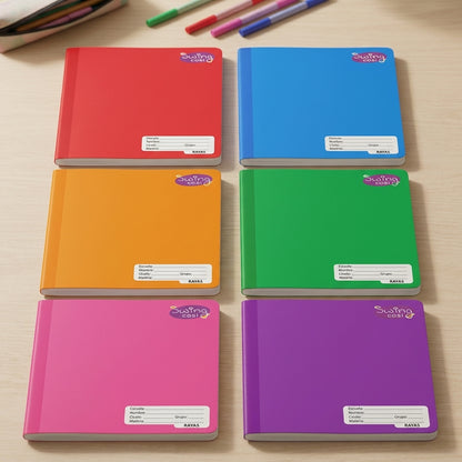 Kit 6 Cuadernos Cosidos Swing Cosi Raya - Libretas Escolares Diferentes Colores Pasta Resitente