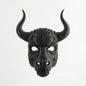 Máscara Estilo Minotauro / Toro con Cuernos y Filigranas Negras para Halloween Dia de Muertos