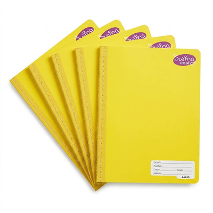 Kit 6 Cuadernos Cosidos Swing Cosi Raya - Libretas Escolares Diferentes Colores Pasta Resitente