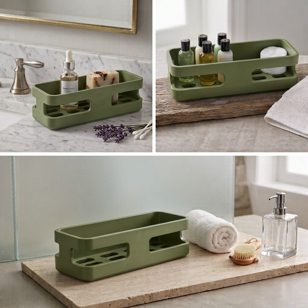 Organizador Flotante para Regadera y Baño con Sistema de Drenaje