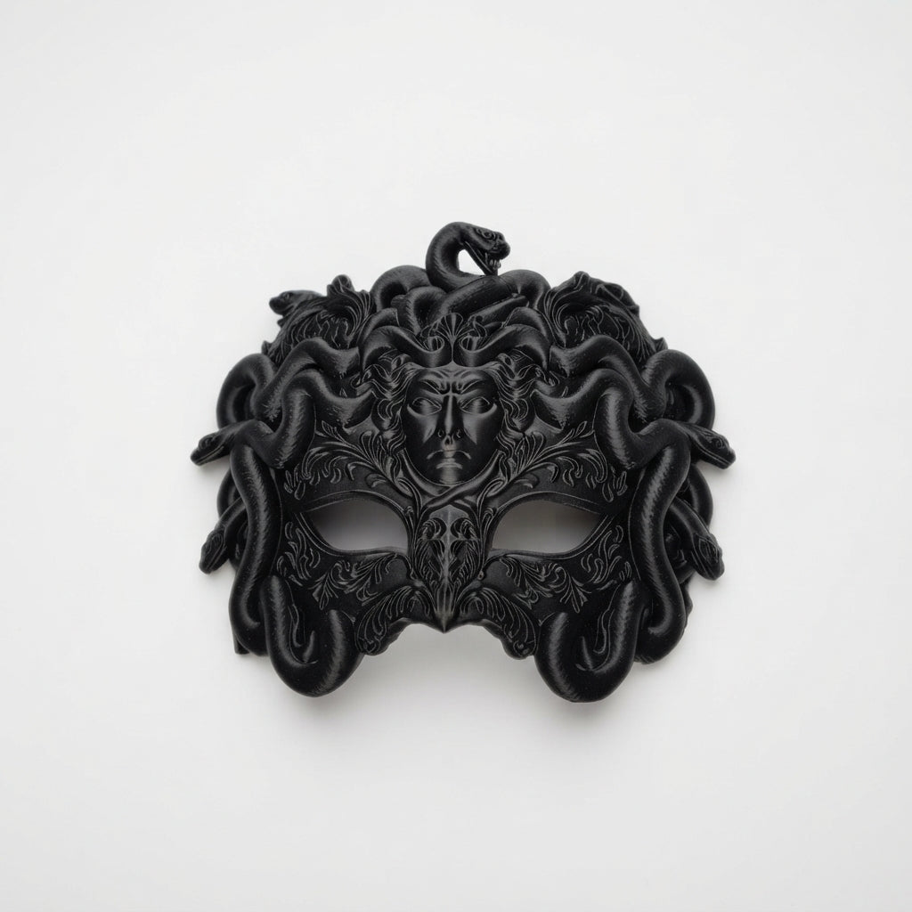 Máscara Veneciana "Medusa" en Relieve de Serpientes | Estilo Gótico y Elegante para Fiestas, Cosplay y Halloween