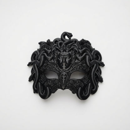 Máscara Veneciana "Medusa" en Relieve de Serpientes | Estilo Gótico y Elegante para Fiestas, Cosplay y Halloween