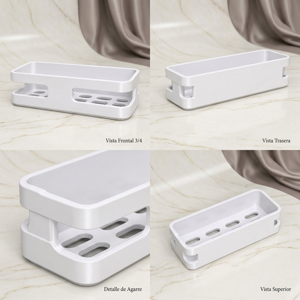 Organizador Flotante para Regadera y Baño con Sistema de Drenaje