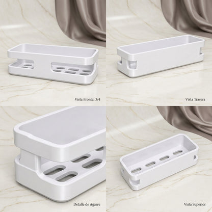 Organizador Flotante para Regadera y Baño con Sistema de Drenaje