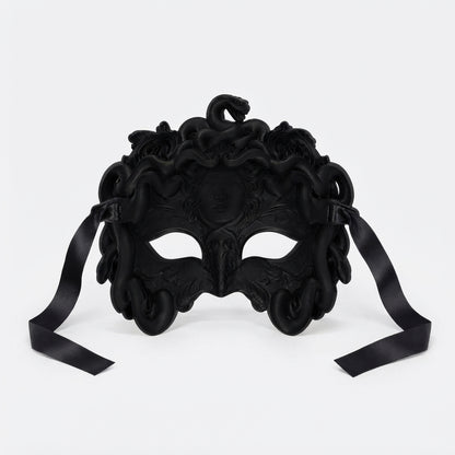 Máscara Veneciana "Medusa" en Relieve de Serpientes | Estilo Gótico y Elegante para Fiestas, Cosplay y Halloween