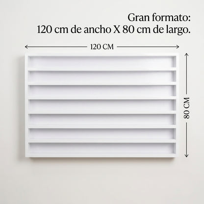 Esmaltero Organizador de Pared para Uñas 120x80 cm | Anaquel Flotante para Esmaltes de 8 Niveles PREMIUM