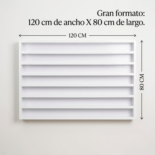 Esmaltero Organizador de Pared para Uñas 120x80 cm | Anaquel Flotante para Esmaltes de 8 Niveles PREMIUM
