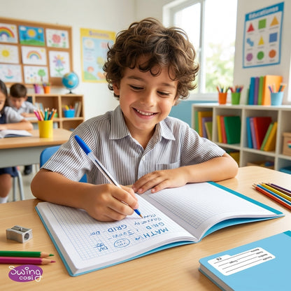 Kit 6 Cuadernos Cosidos Swing Cosi Cuadro Chico C5 - Libretas Escolares Multicolor Pasta Resistente