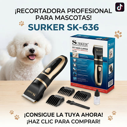 Recortadora para Mascotas Surker SK-636 | Grooming Fácil en Casa
