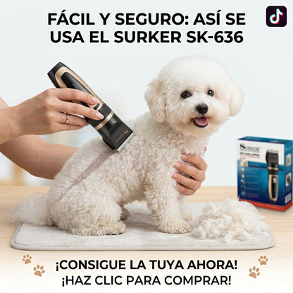 Recortadora para Mascotas Surker SK-636 | Grooming Fácil en Casa