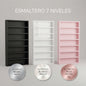Esmaltero Organizador de Pared para Uñas 70x40 cm | Anaquel Flotante para Esmaltes de 7 Niveles