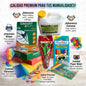 Paquete para Manualidades - Hojas de colores, Hojas blancas, caja de colores, Resistol y Tijeras