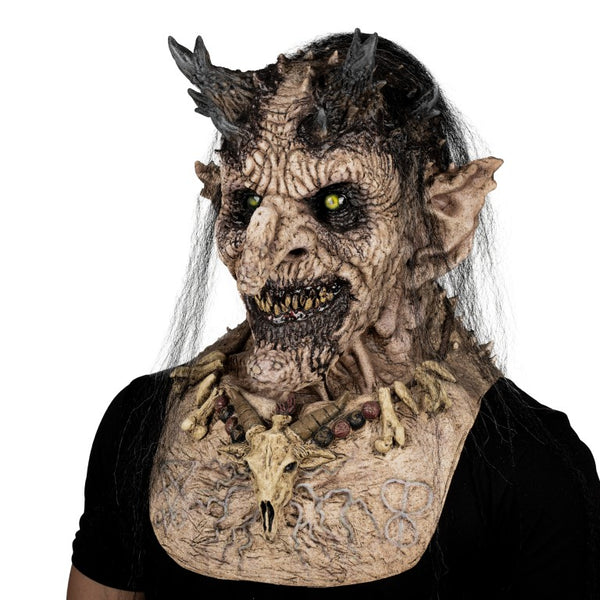 Máscara Sacerdotisa de Infierno Carne Ghoulish - Disfraz de Látex, Kanekalon para Halloween y Día de Muertos