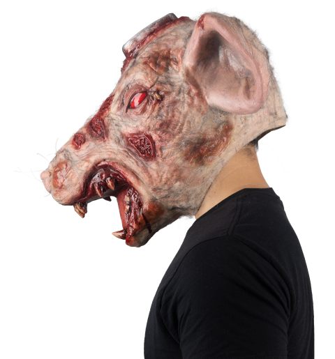 Máscara RT.T 418 Laboratorio Rata Ghoulish - Disfraz de Látex, Pelox, Hilo Cañamo para Halloween y Día de Muertos