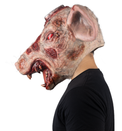Máscara RT.T 418 Laboratorio Rata Ghoulish - Disfraz de Látex, Pelox, Hilo Cañamo para Halloween y Día de Muertos