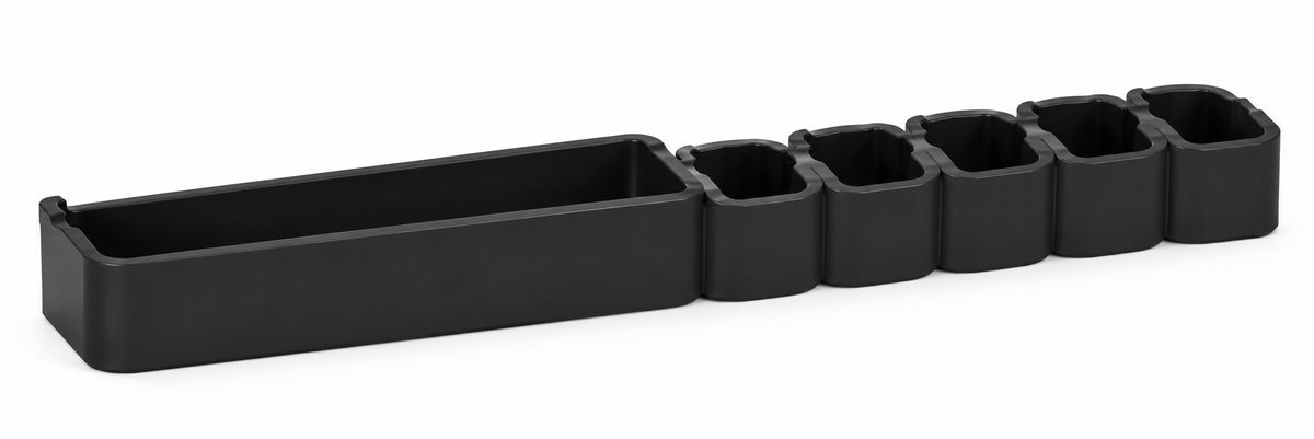Organizador de Especias para Cocina de Plástico Multiusos (24.7 x 5.3 x 7.8 cm)