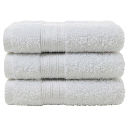 SET 3 Toallas Blancas de 76X40 cm - Ideales para Spa, Salon de belleza, Hotel, Gym, Hogar